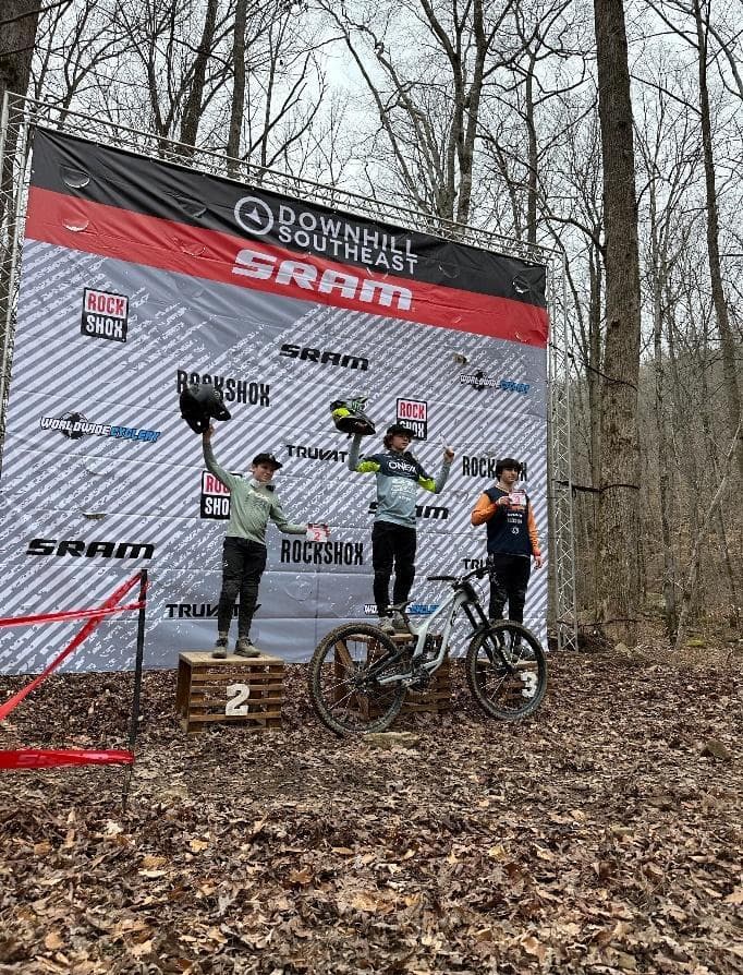 Chris Liebig on podium at DH Southeast